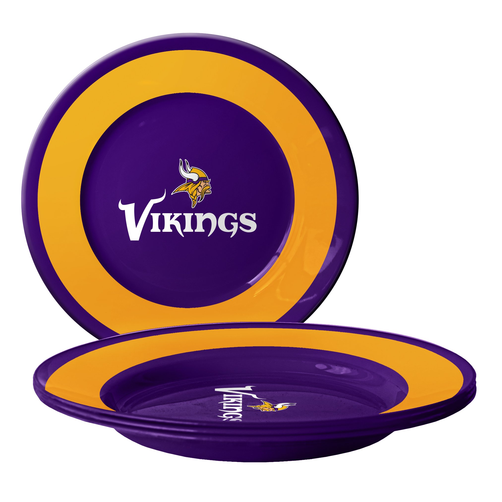 Boelter Brands NFL Plastic Plates - 4 Pack Official Team Logo Dinnerware for Game Day Parties, BBQs & Tailgating - Dishwasher Safe Disposable Plates