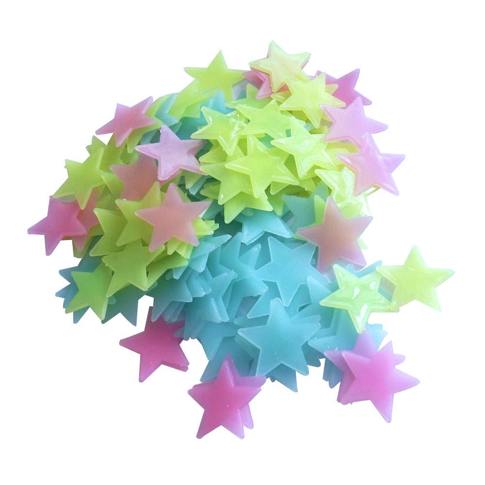 50-Piece Glow in The Dark Snowflake Wall Stickers for Kids' Bedroom - Fluorescent Animal Decals for Nighttime Fun & Nursery Decor - Perfect for Birthday Parties, Room Makeovers & Sleepovers