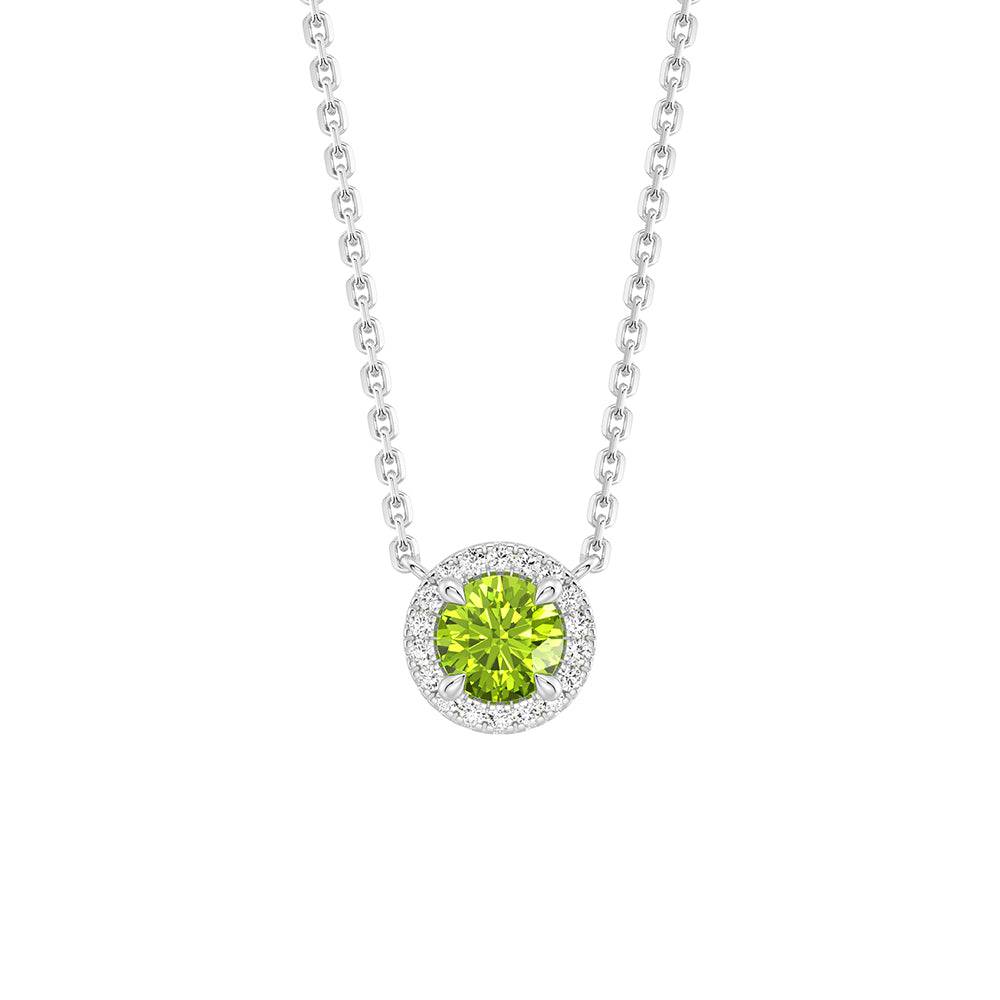 Eternal Halo Personalized Birthstone Necklace - Custom Name & Birth Month Jewelry Gift for Women, Mom, Wife | Perfect for Birthday, Anniversary, Mother's Day & Special Occasions