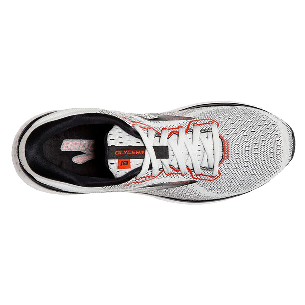 Brooks Glycerin 18 Gray Men's Running Shoes - Lightweight Cushioned Road Running Sneakers for Jogging & Marathon Training - Perfect for Long Distance Running & Gym Workouts