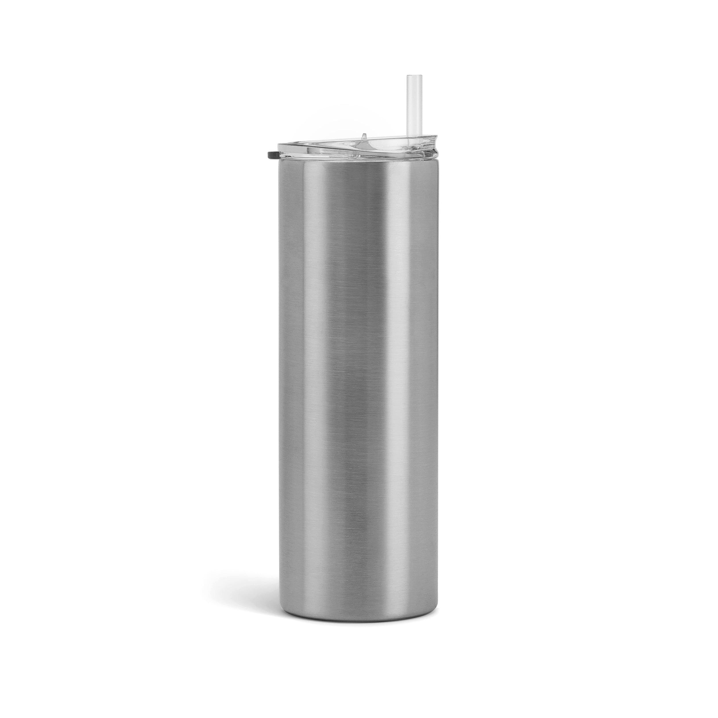 Makerflo 20 oz Stainless Steel Detash Tumbler with Lid & Straw - Pack of 25 | Craft-Ready for DIY Gifts & Personalization (Epoxy, UV DTF, Vinyl, Laser Engraving) - Perfect for Home, Office, Gym & Outdoor Activities - Not for Sublimation and DTF