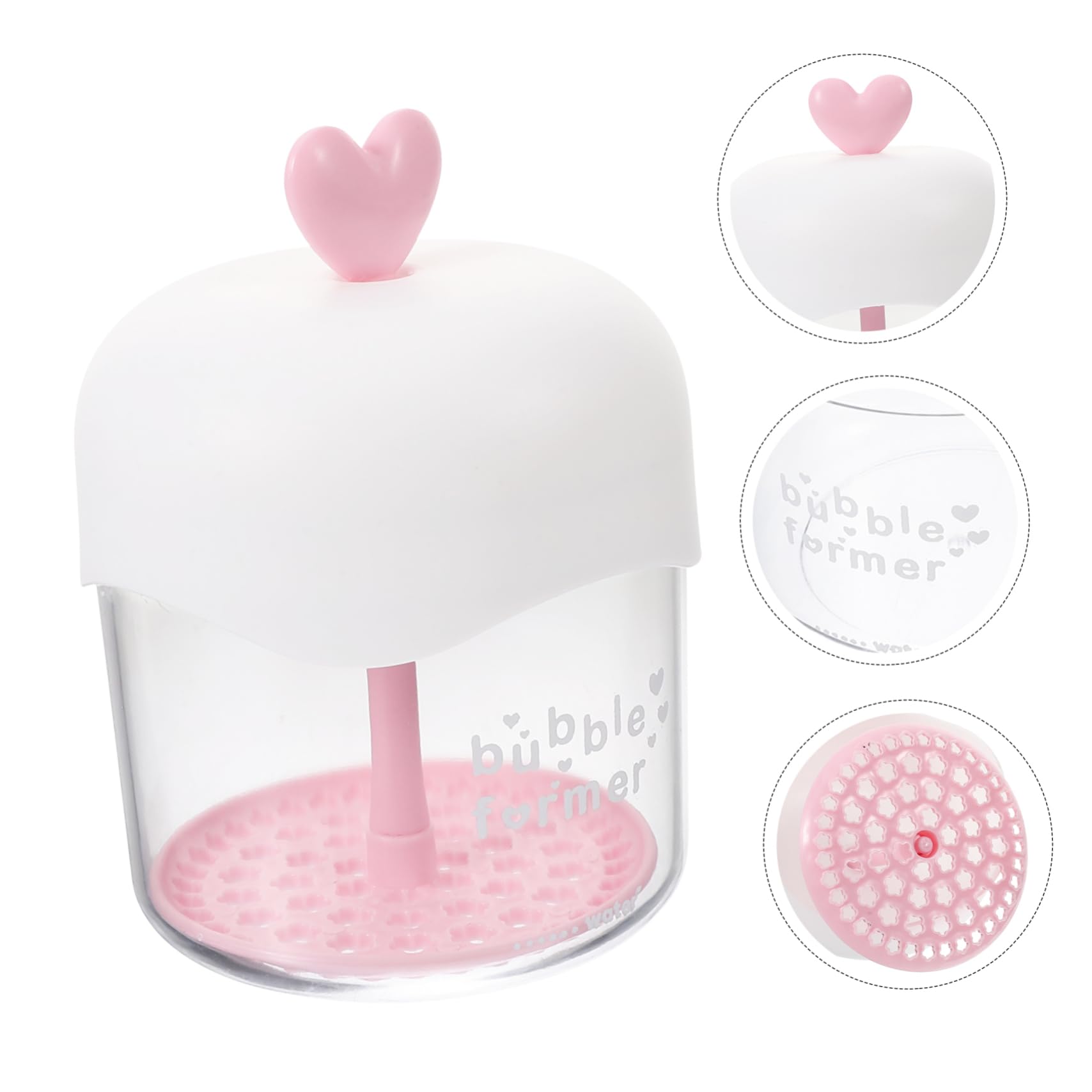 Bubble Foam Maker for Face & Hair - Electric Facial Cleanser & Shampoo Foaming Tool with Red Liquid | Perfect for Skincare Routine & Gentle Face Wash
