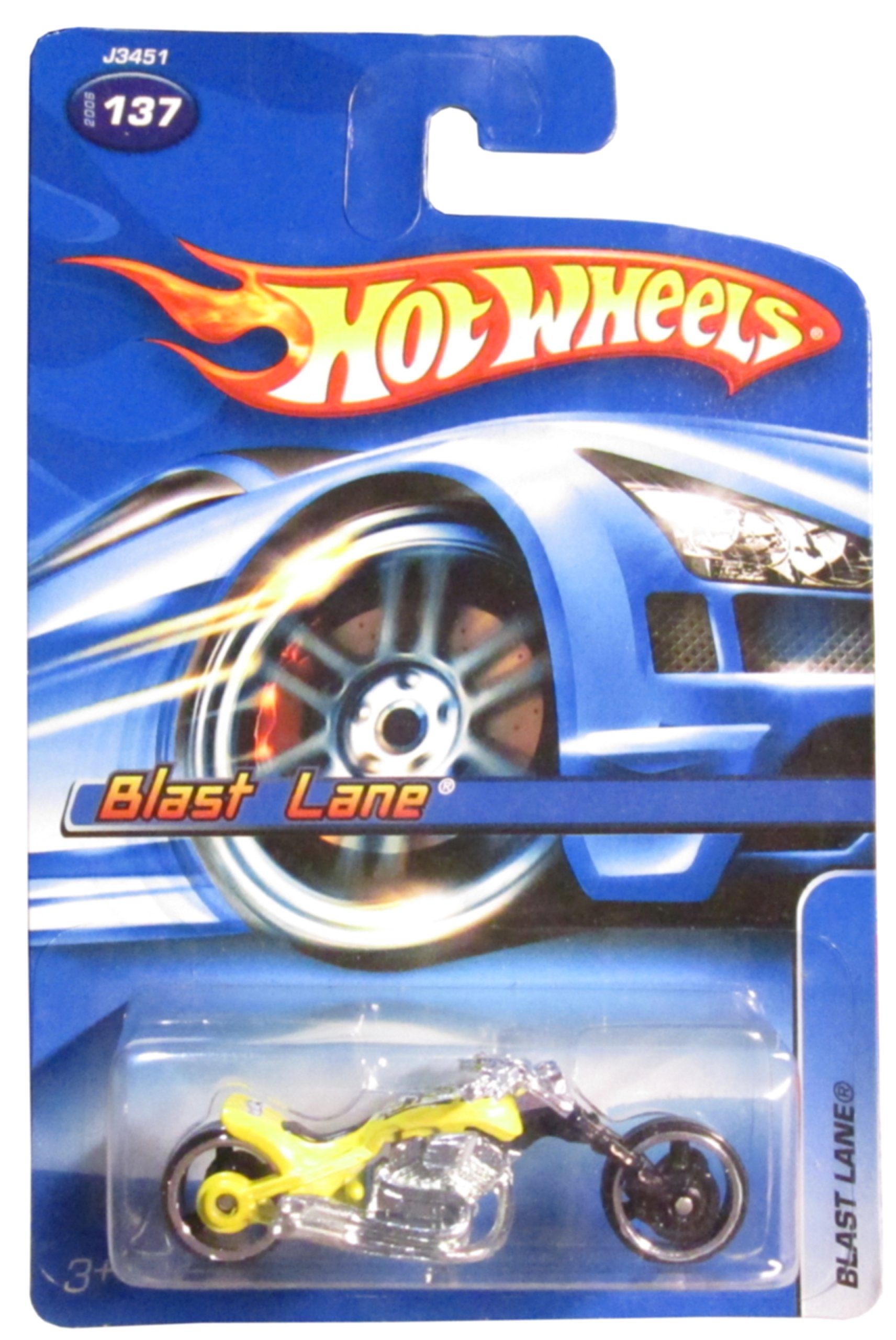 Hot Wheels 2006 Blast Lane Motorcycle Toy Car #137 - Yellow Die-Cast Collectible for Kids & Adults - Perfect for Play, Display & Racing Scenes