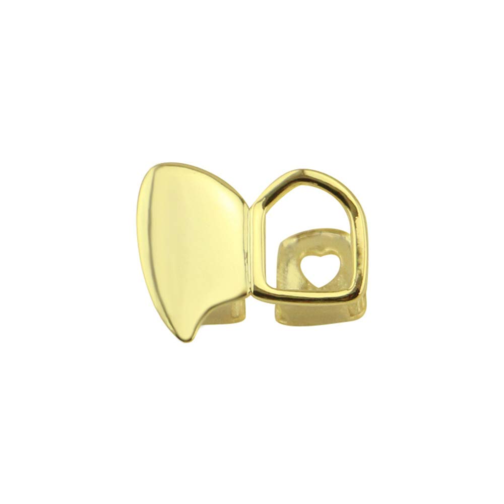 6PC Hollow Out Grillz Teeth Caps - Gold & Silver Hip Hop Grillz for Men & Women - Perfect for Parties, Concerts, and Rap Performances