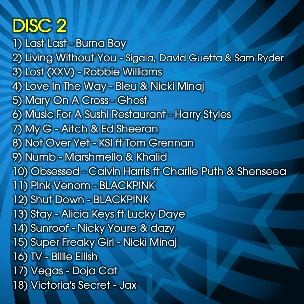 Mr Entertainer Karaoke Chart Hits Update Autumn 2022 - Latest Popular Songs for Home Parties & Entertainment