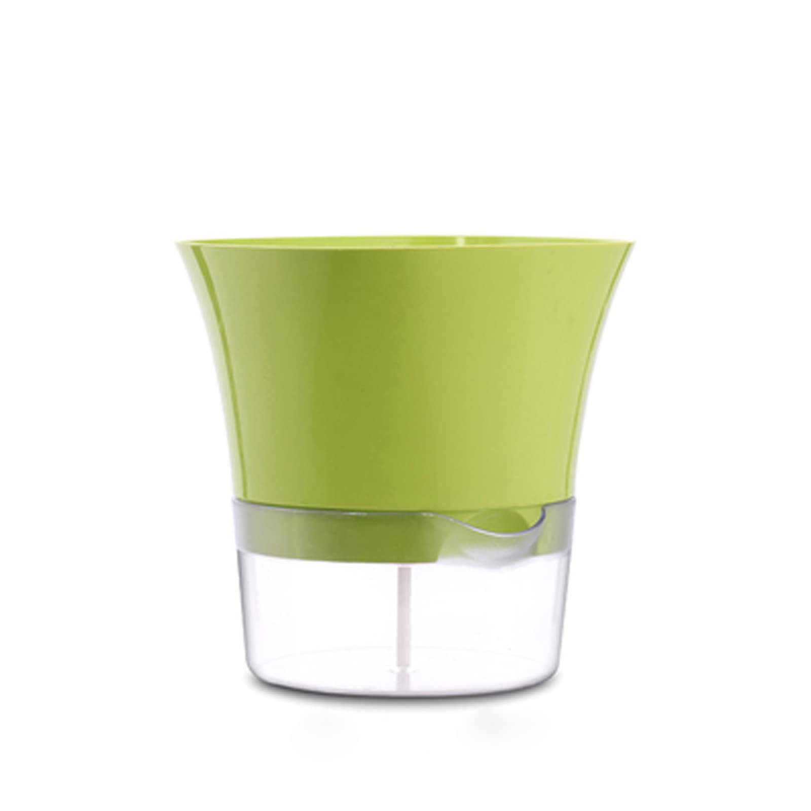 YXGLL Self-Watering Flower Pot - Modern Office & Desktop Planter with Visible Roots, Eco-Friendly Resin Plastic for Green Dill & Succulents (Green) | Perfect for Home Decor, Office Plants & Indoor Gardening