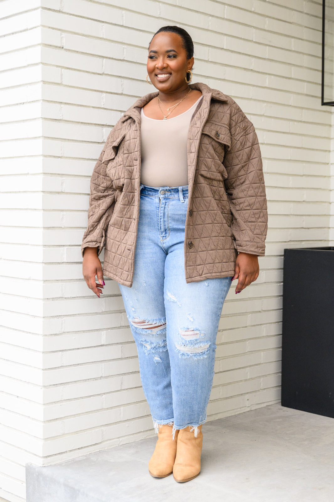 Coming Back Home Jacket in Mocha - Cozy Fleece Lined Hooded Jacket for Women & Men | Perfect for Outdoor Activities, Travel & Casual Wear