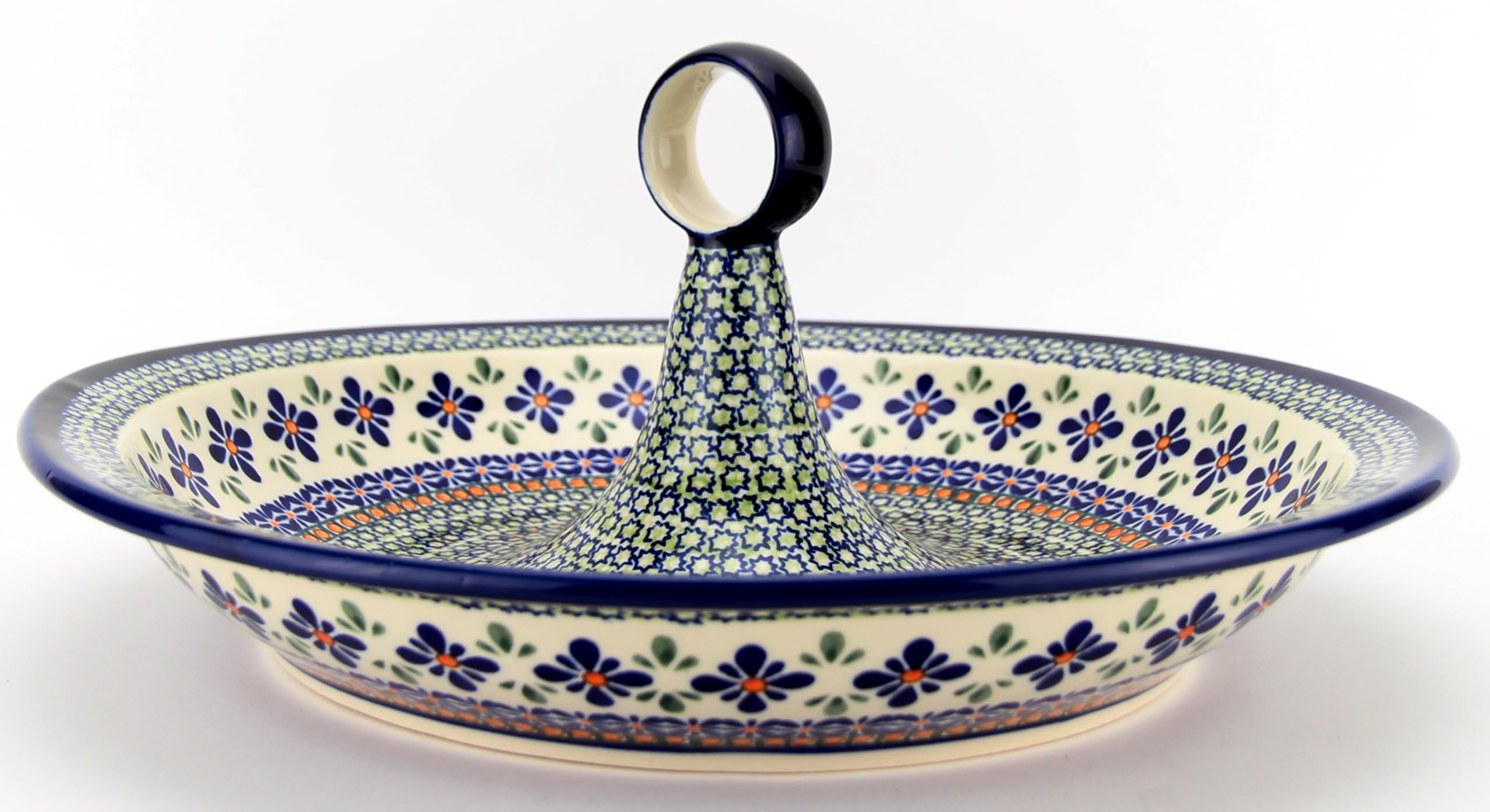 Handmade Polish Pottery Extra Large Fruit Bowl - Vegetable Serving Dish, Party Centerpiece, Housewarming Gift for Kitchen & Dining Decor | Perfect for Entertaining, Holiday Gatherings & Farmhouse Style Decorations