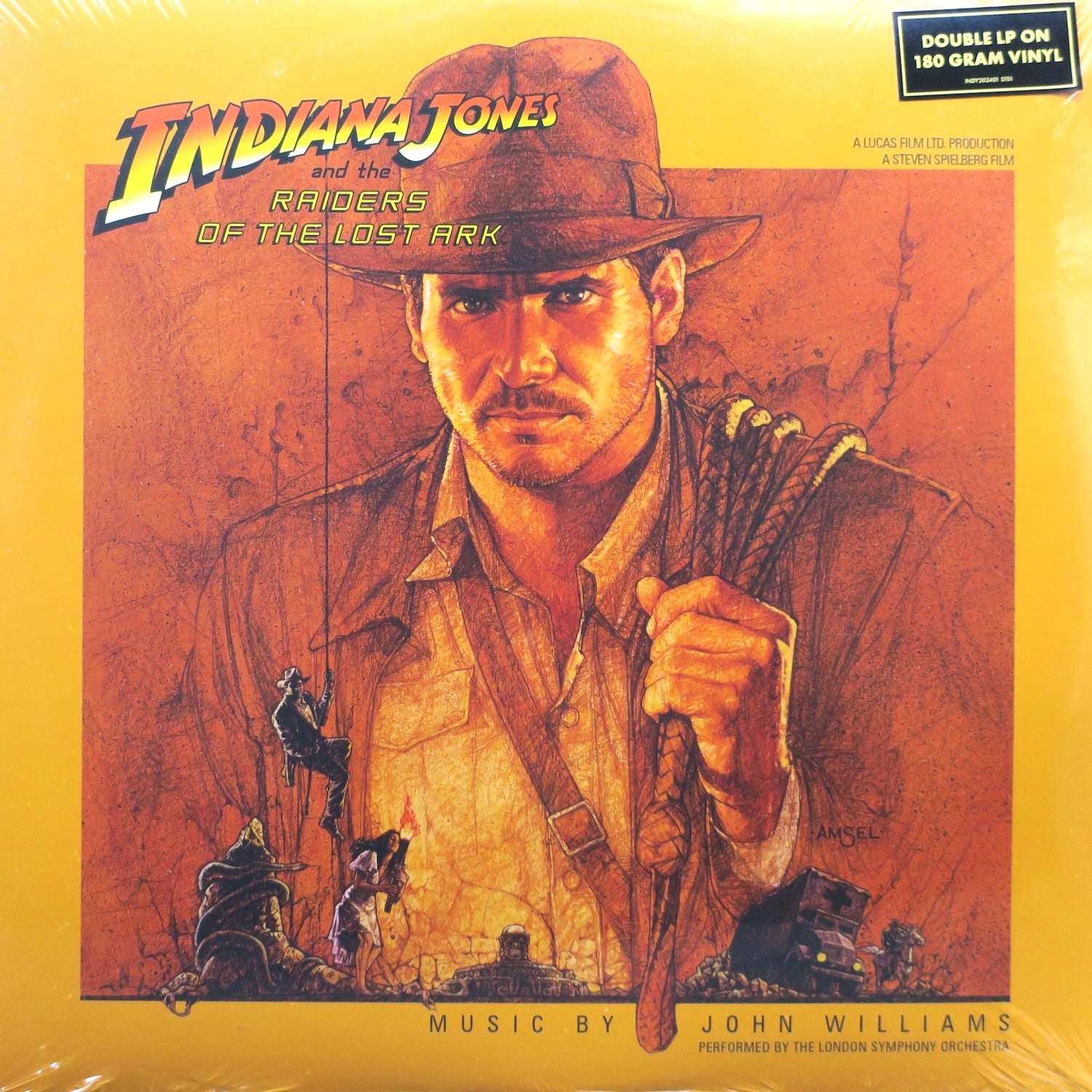 Indiana Jones and the Raiders of the Lost Ark Soundtrack by John Williams - 180g Vinyl 2LP Record - Perfect for Movie Nights & Collector's Display