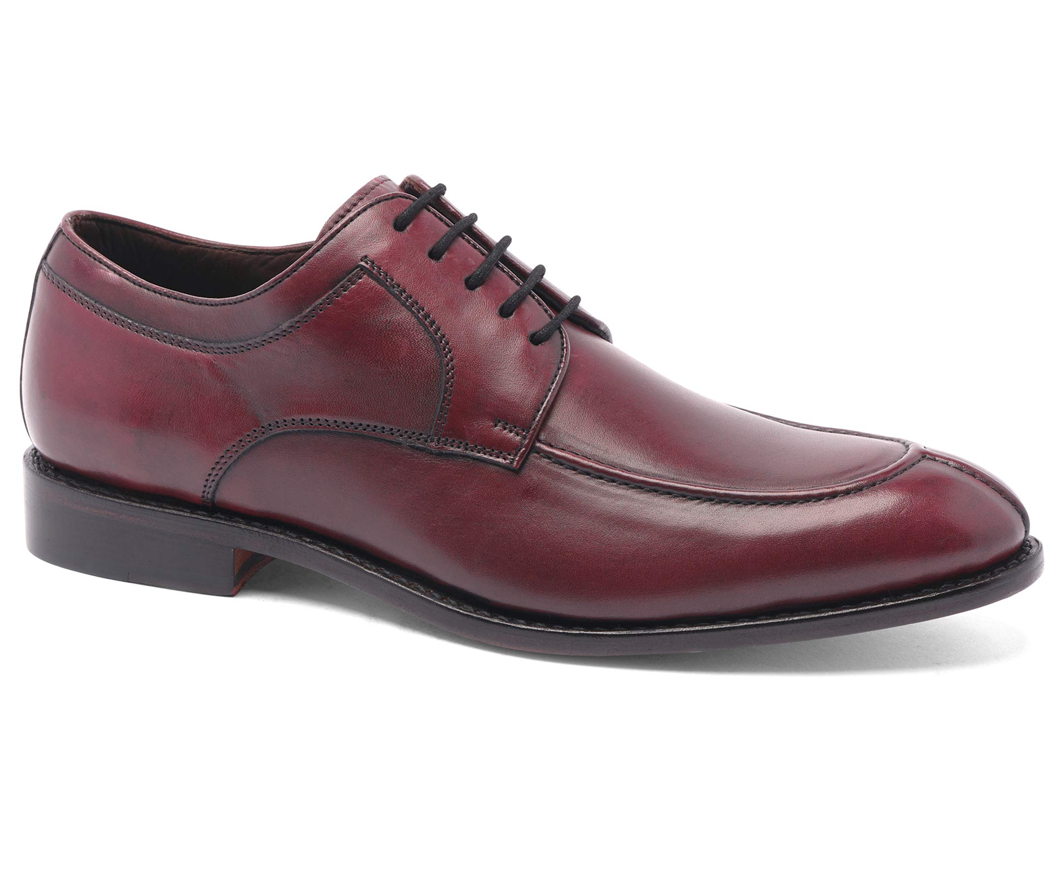 Anthony Veer Wallace Men's Oxford Lace-Up Dress Shoes - Premium Leather Split-Toe Comfortable Business Casual Shoes for Office, Wedding & Formal Events