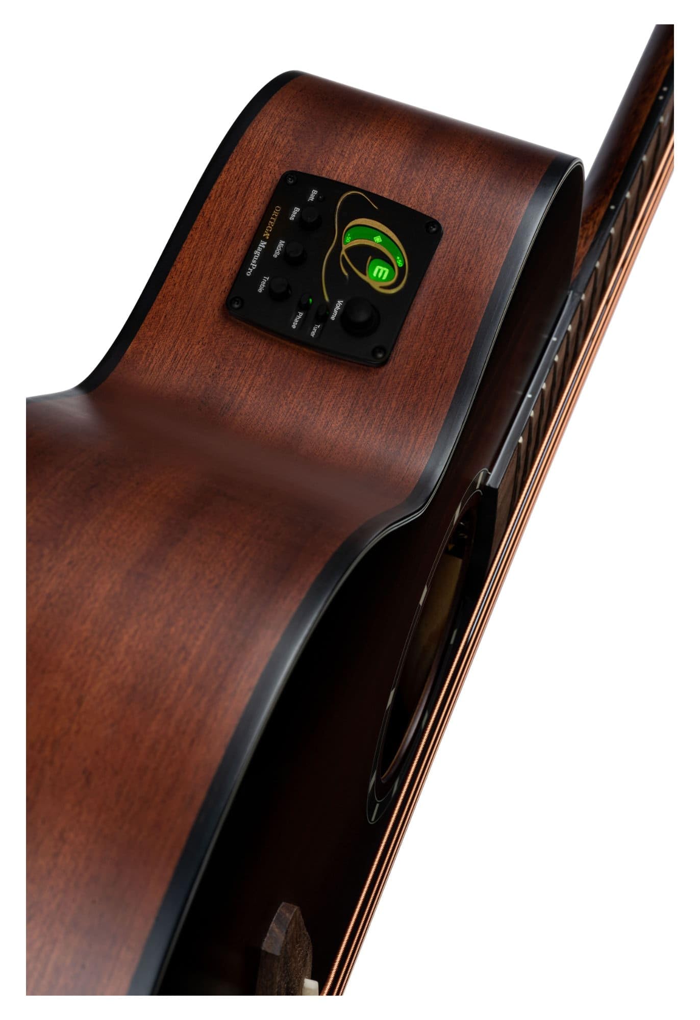 Ortega D7E-BFT-4 Deep Series 4-String Acoustic Bass Guitar - Right-Handed, Bourbon Fade Finish | Perfect for Live Performances, Studio Recording & Traveling Musicians