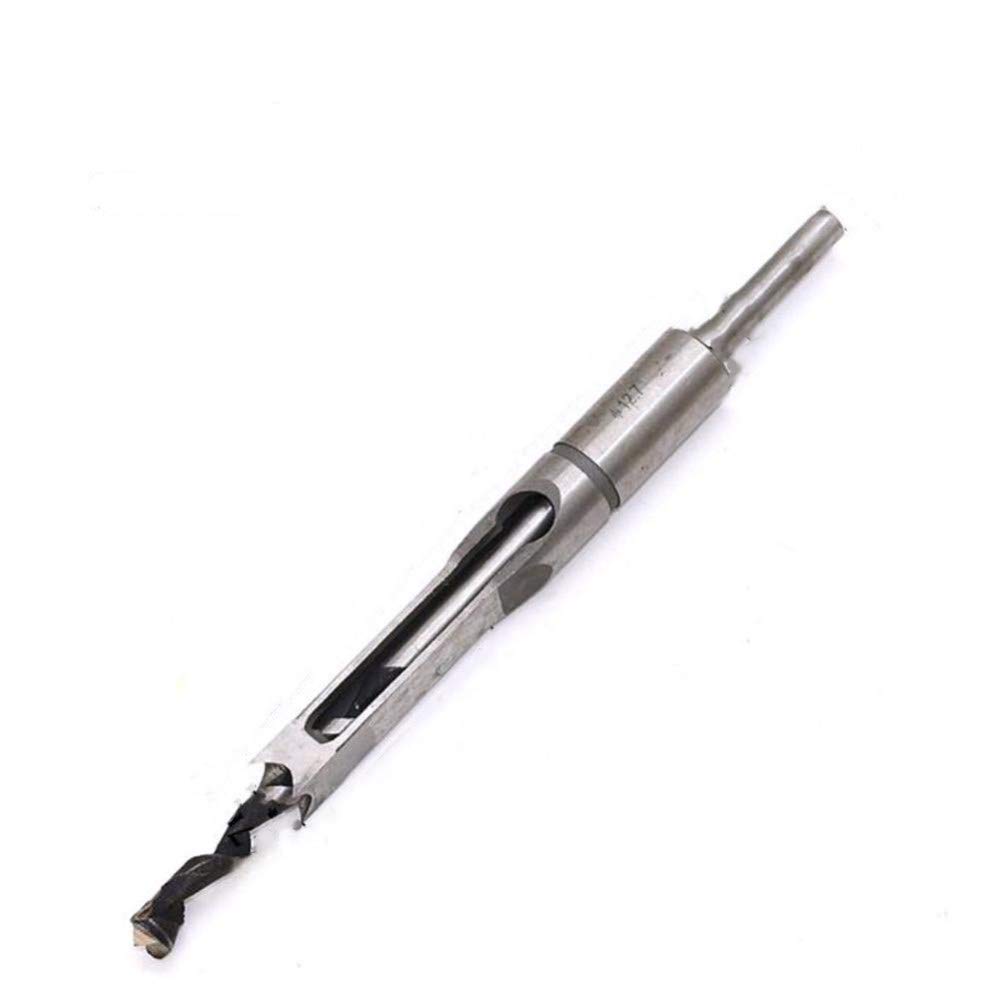 1PCS HSS Twist Drill Bits Square Auger Mortising Chisel Drill Set - 12.7mm Woodworking Drill Tools Kit with Extended Saw for Cabinetry, Furniture Making & DIY Projects