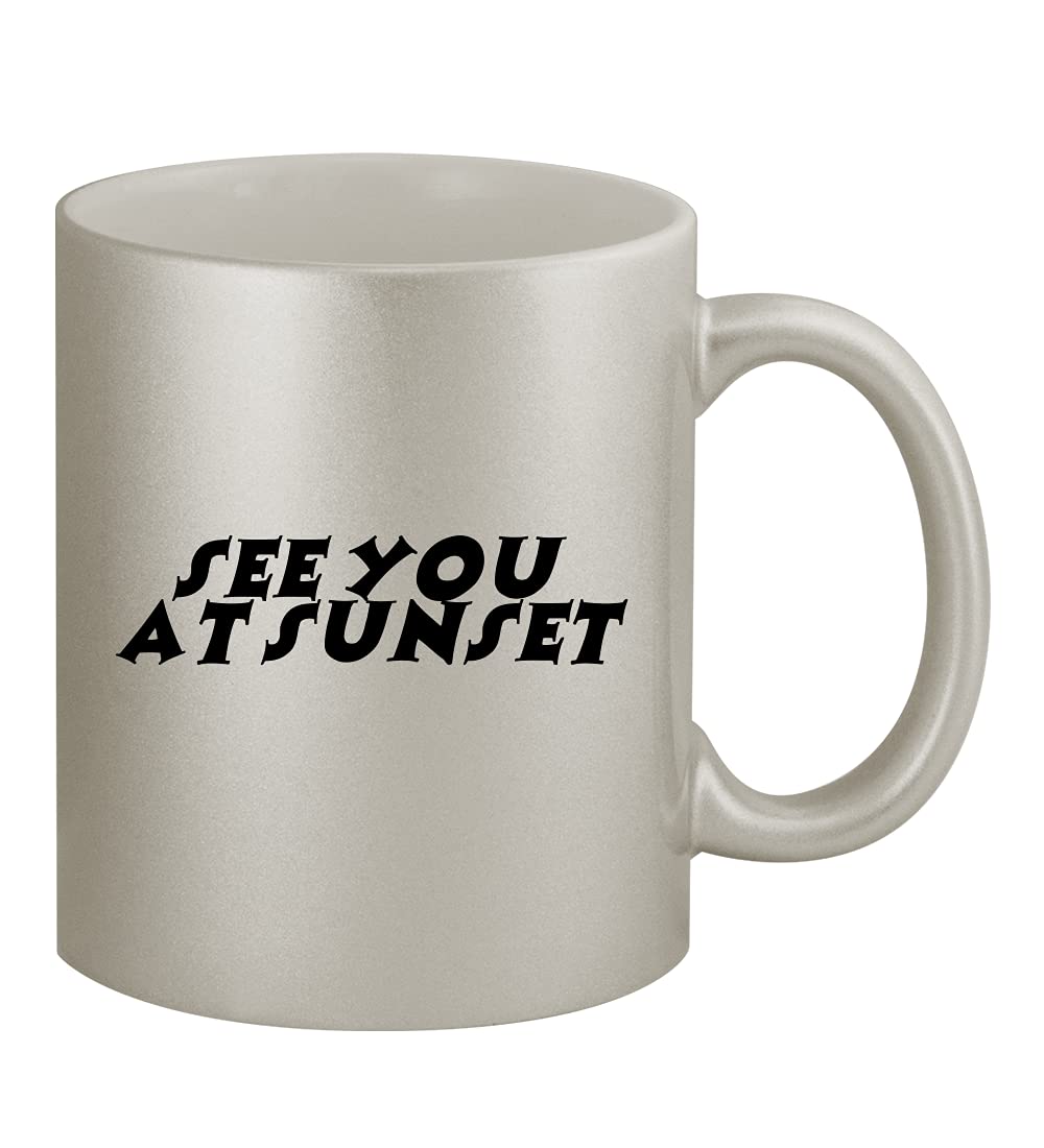 See You At Sunset - 11oz Ceramic Silver Coffee Mug with Handle - Perfect for Home, Office & Gifts - Ideal for Hot & Cold Beverages
