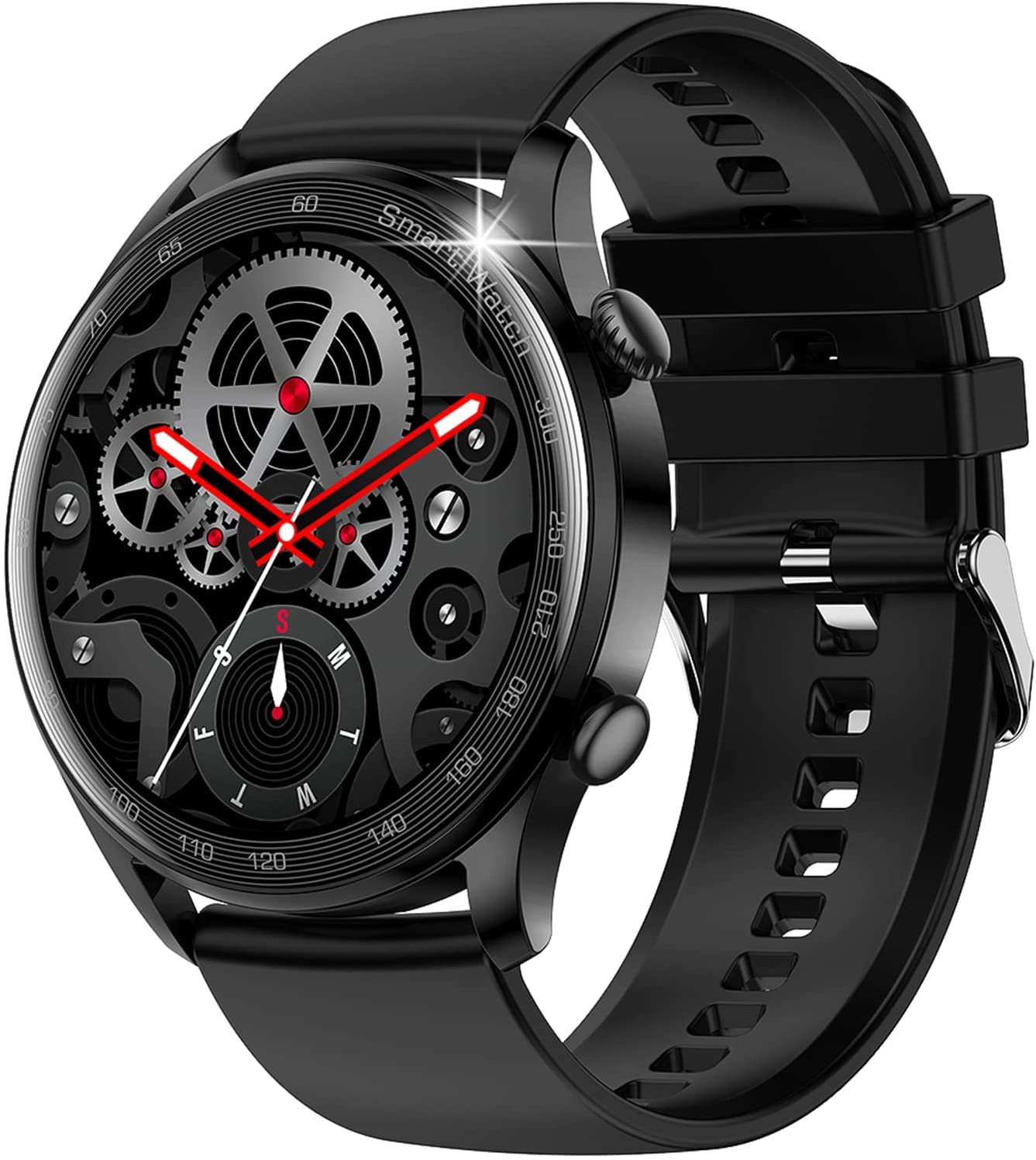Bluetooth Smart Watch with Call Function for Android & iOS - Waterproof Fitness Tracker with Heart Rate, Blood Pressure & Blood Oxygen Monitoring - Perfect for Workouts, Running & Daily Health Tracking