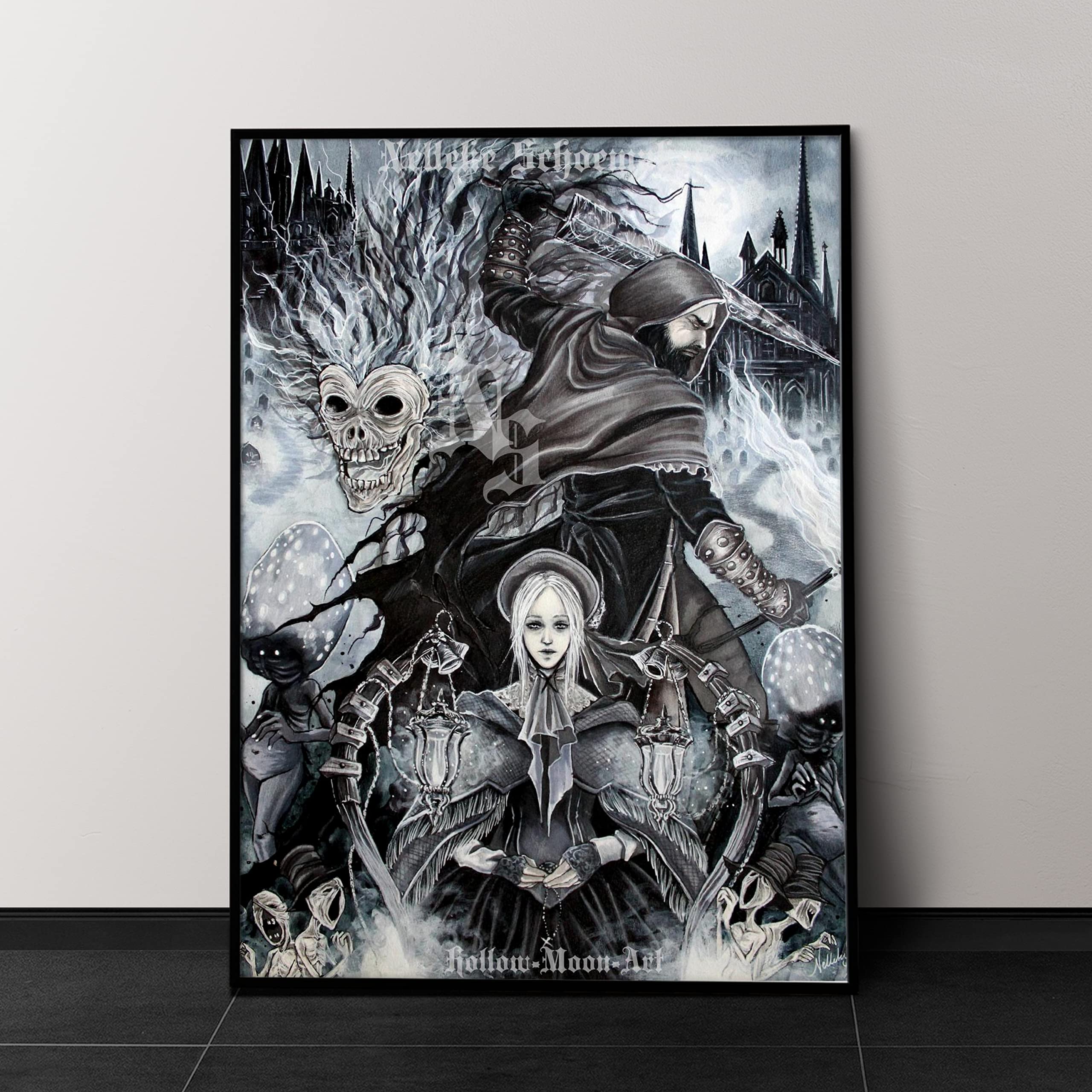 Lady Maria Bloodborne Poster - Gothic Video Game Room Decor for Gamers