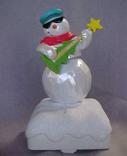 Hallmark SNOWMAN BAND 3rd Guitar Freddy Wireless Bluetooth Speaker - Perfect for Christmas Decorations, Holiday Parties & Winter Home Decor