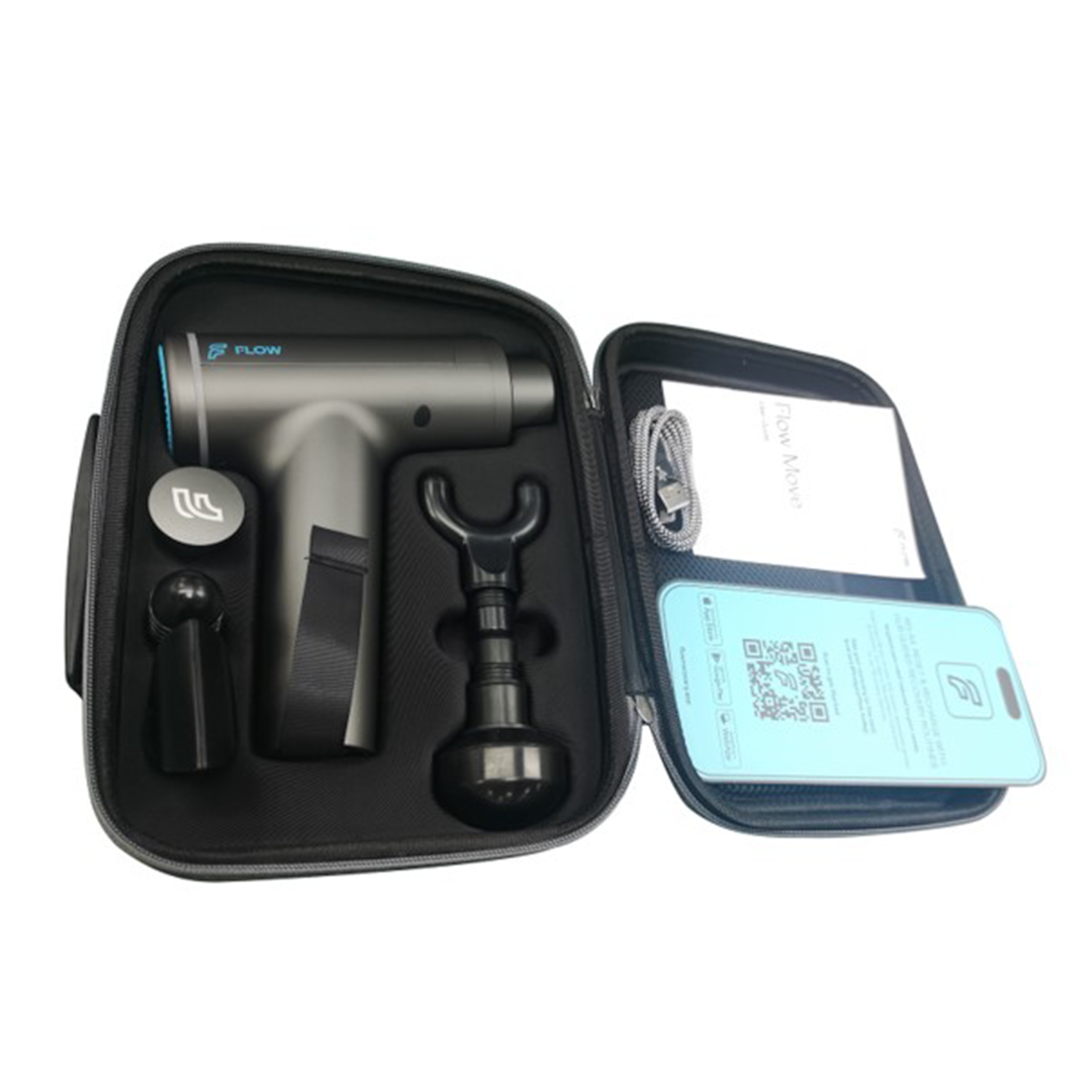 Flow Move Percussion Massage Gun - Deep Tissue Muscle Massager for Pain Relief & Recovery - Perfect for Athletes, Gym Workouts, Post-Training Recovery & Home Relaxation