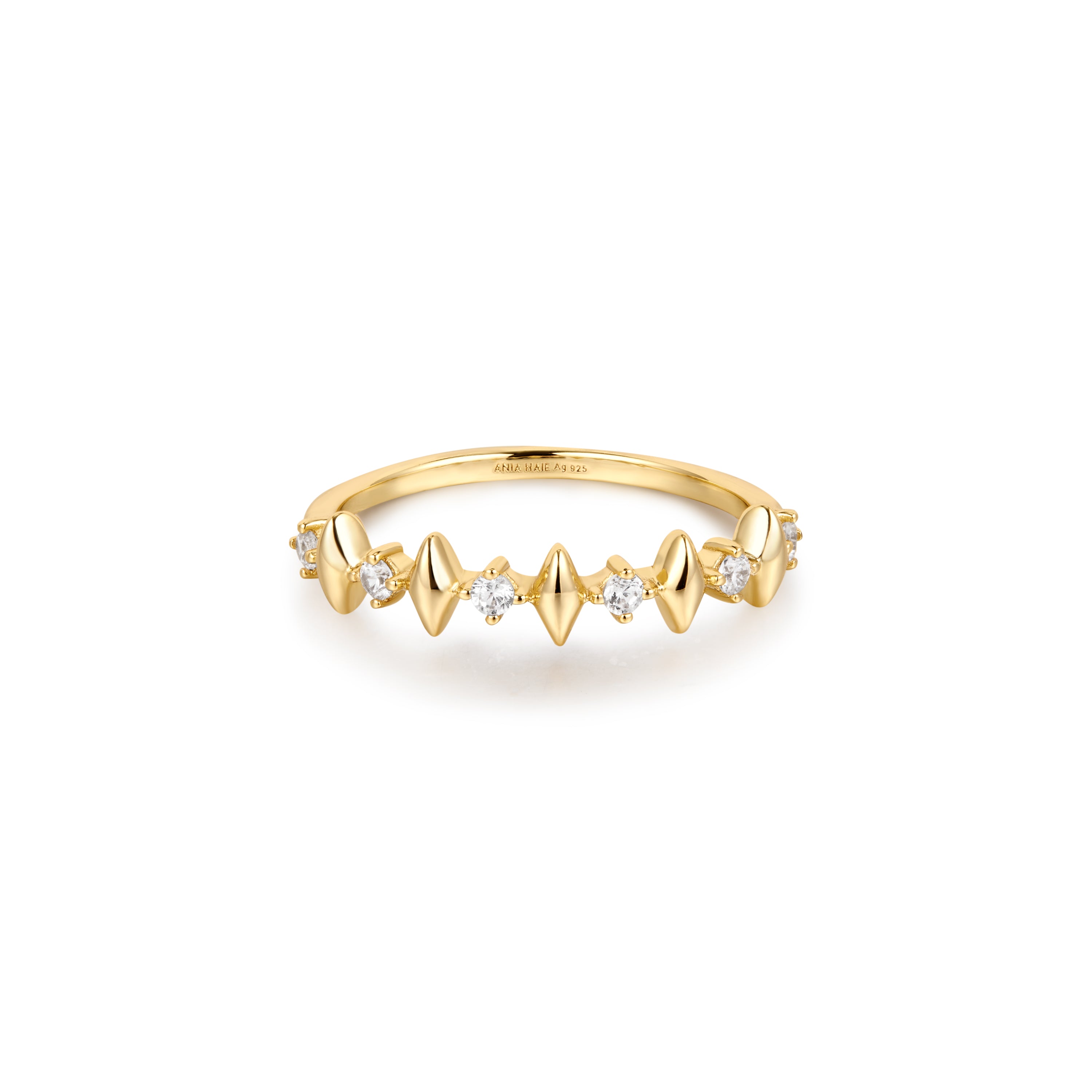 14K Gold Multi Sparkle Ring for Women - Elegant Stackable Band for Everyday Wear & Special Occasions