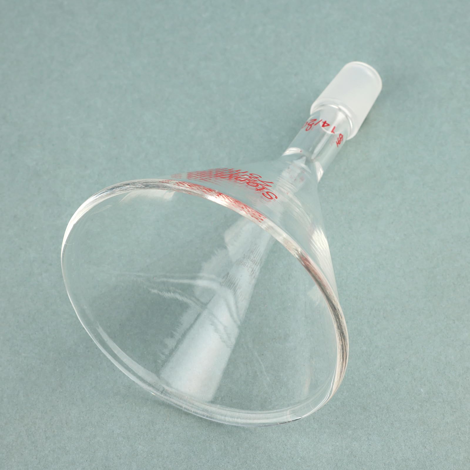 Stonylab Borosilicate Glass Powder Funnel - 14/20 Joint Size, 75mm Diameter Short Neck - Ideal for Chemistry Labs, Scientific Experiments & DIY Projects