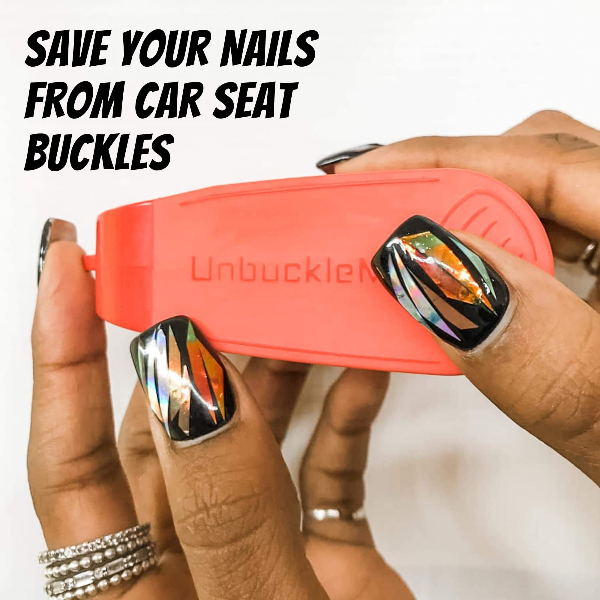 UnbuckleMe Car Seat Buckle Release Tool - Red & Black 2 Pack - Easy Car Seat Buckle Opener for Parents & Caregivers - Perfect for Travel, School Drop-offs & Baby Safety