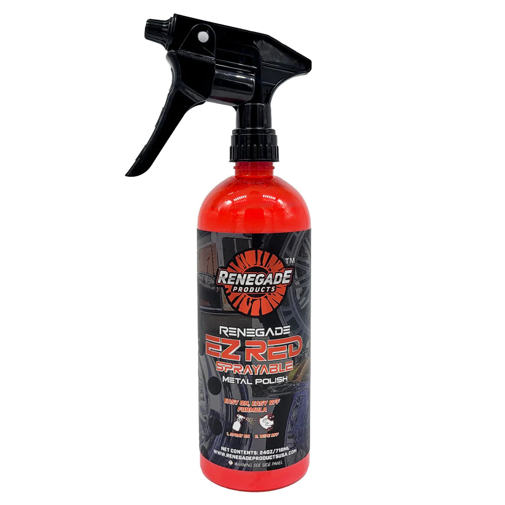 EZ Red Sprayable Metal Polish - Fast & Easy Metal Cleaner for Cars, Motorcycles & Household Items - Restores Shine & Protects Surfaces - Perfect for Auto Detailing, DIY Projects & Home Maintenance