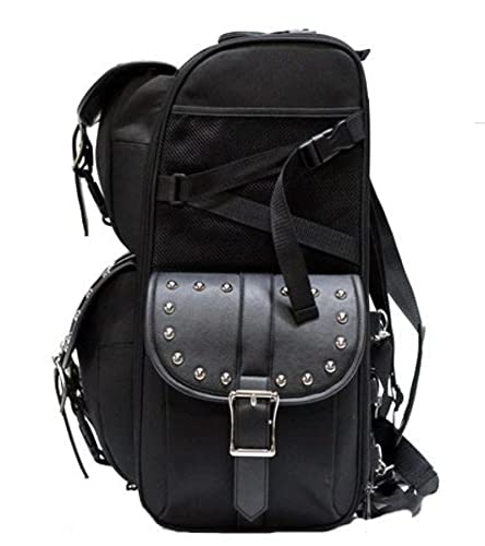 Harley Davidson Motorcycle Sissy Bar Bag - 15.5x9.75x29 Inch Waterproof PVC Storage Luggage for Touring Bikes - Perfect for Long Rides, Road Trips & Daily Commute