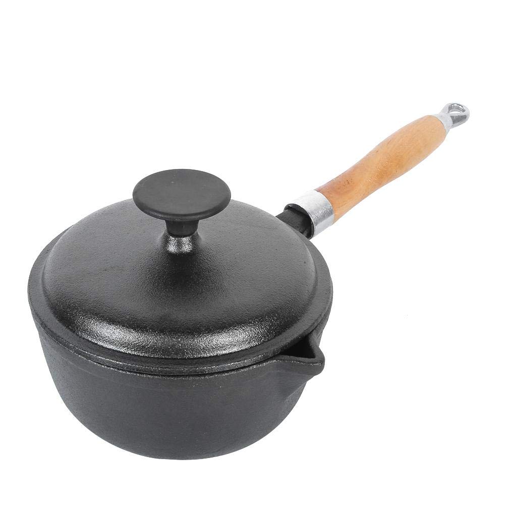 Nonstick Copper Milk Pot with Lid - Multipurpose Small Saucepan for Cooking Soup, Noodles & More | Heat-Resistant Iron Handle | Perfect for Home Kitchen & Restaurant Use | Ideal for Boiling Milk, Making Pasta & Simmering Sauces