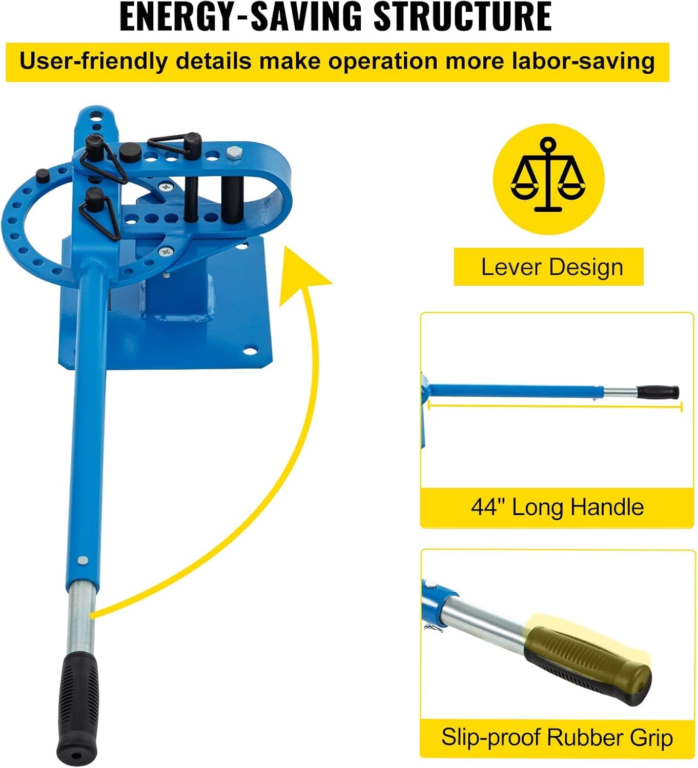 Mophorn Manual Pipe Bending Machine - YP-9 Compact Desktop Tube Bender with 7 Dies (1