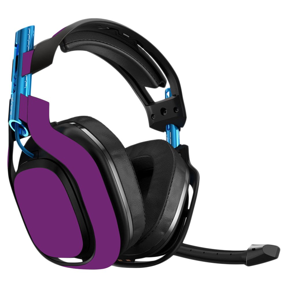 Premium Astro A50 3rd Gen Gaming Headset Skin - Durable Solid Purple Vinyl Decal Wrap | Easy to Apply & Remove | Made in USA | Perfect for Gaming, Streaming & Esports Protection