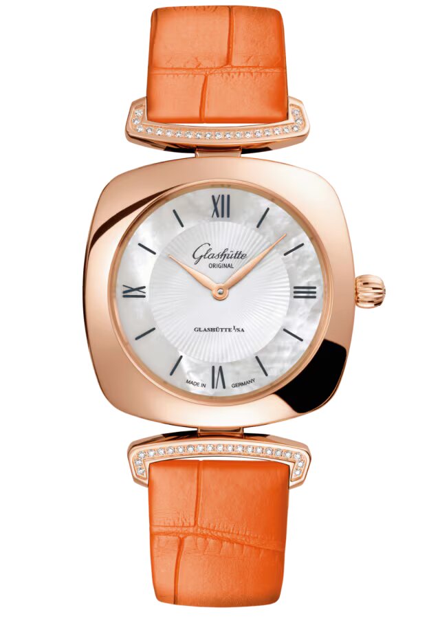 Glashutte Original Lady Pavonia 18K Red Gold Diamond Watch for Women | Luxury Dress Watch for Formal Occasions & Special Events