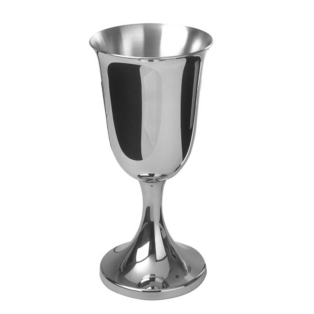 9oz Pewter Water Goblet - Elegant Drinking Cup for Medieval Banquets, Renaissance Fairs & Themed Weddings