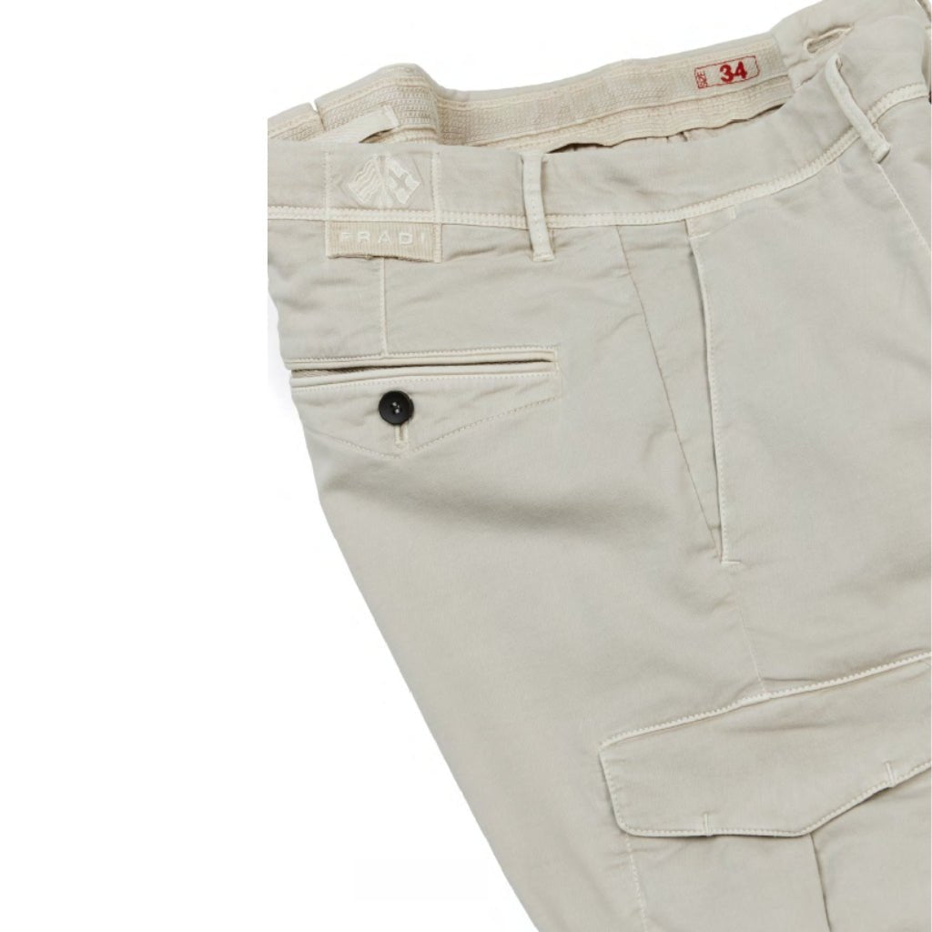 FRADI Stretch Cargo Pants for Men - Comfortable ECRU Regular Fit Work Pants | Perfect for Outdoor Work, Hiking & Casual Wear