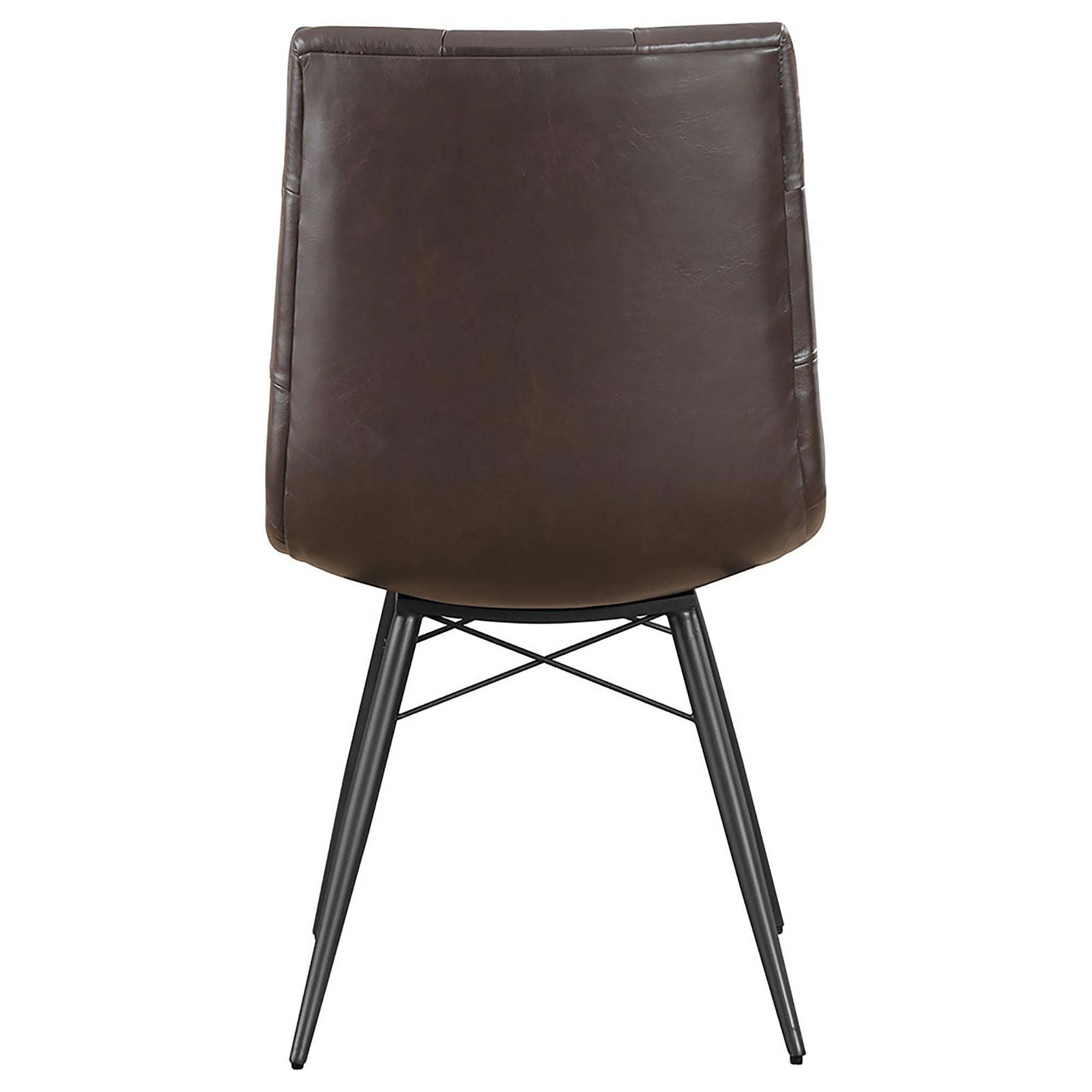 Brown and Gunmetal Back Dining Chairs Set of 4 - Modern Kitchen & Dining Room Furniture for Home Decor | Perfect for Family Gatherings & Dinner Parties