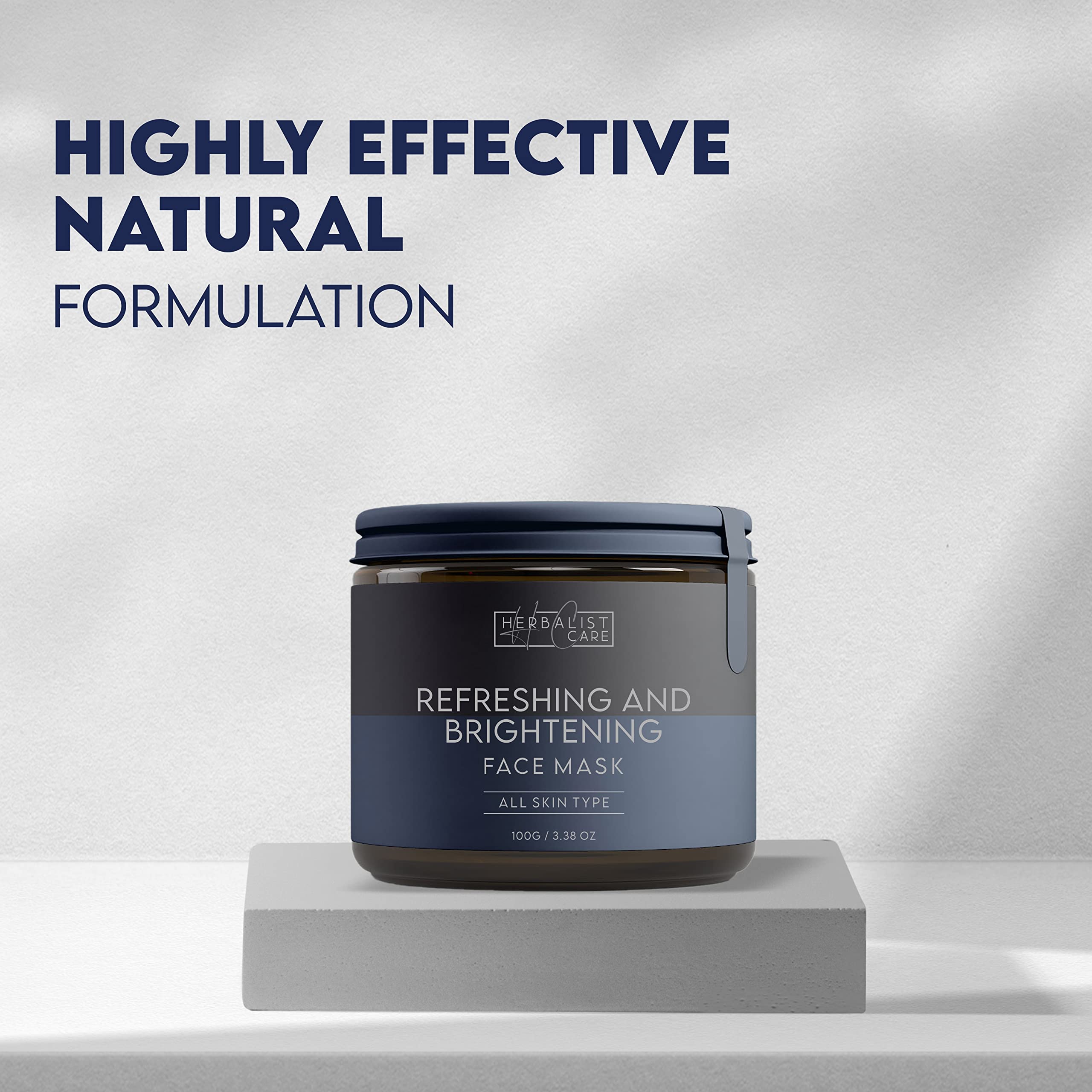 Herbalist Care Refreshing & Brightening Face Mask - 100g | Natural Skincare for Glowing Complexion | Perfect for Spa Day & Self-Care Routine