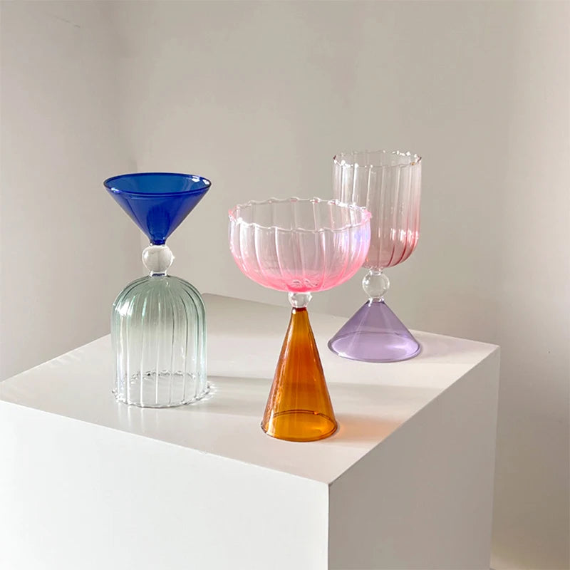 Elegant Cece Cocktail Glasses Set - Premium Crystal Glassware for Margaritas, Martinis & Mixed Drinks - Perfect for Home Bars, Parties & Wedding Receptions