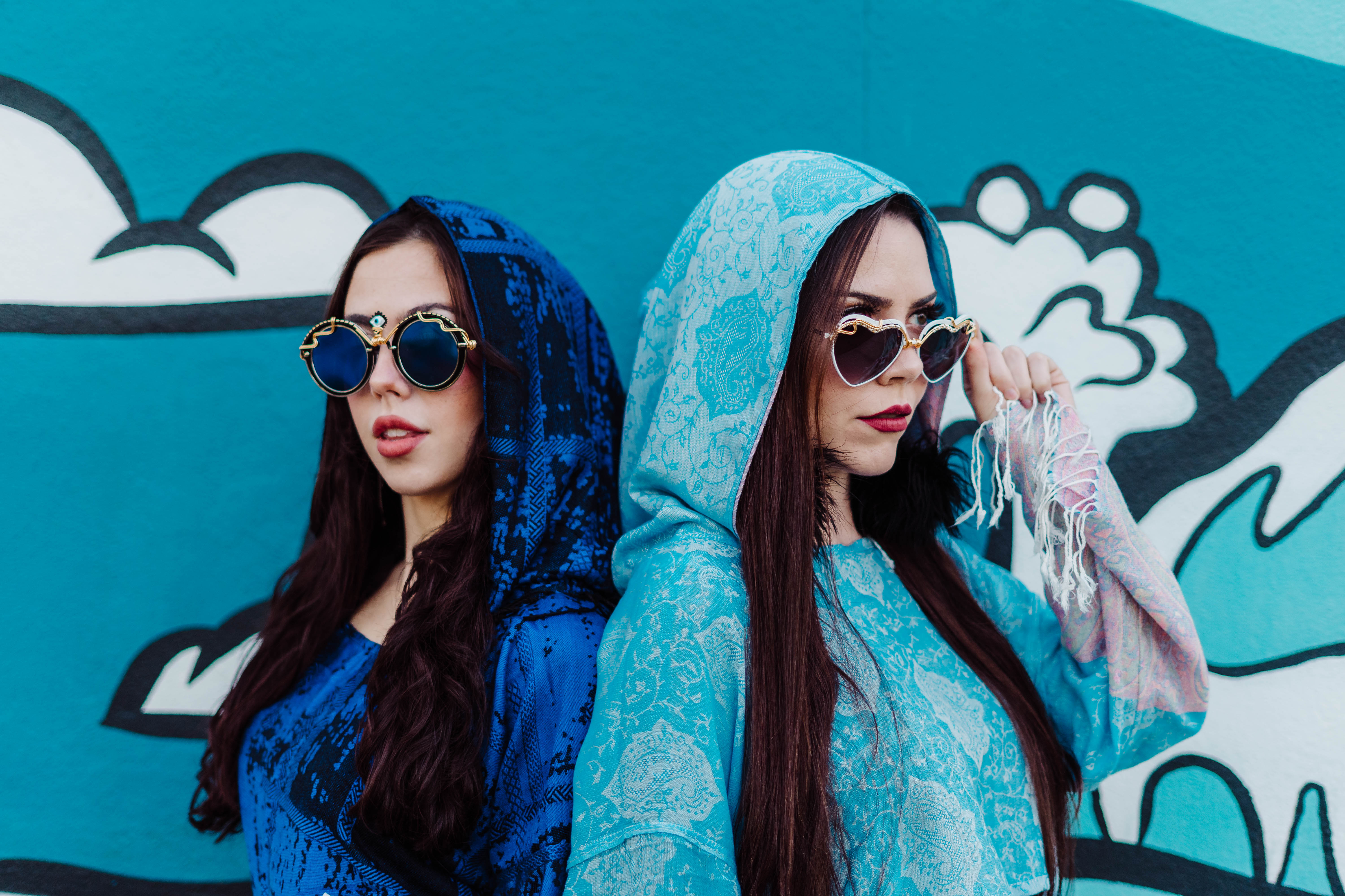 PASH LS Crop Top - Blue Clouds Print | Women's Fashion Long Sleeve Shirt | Perfect for Casual Wear, Street Style & Instagram Outfits