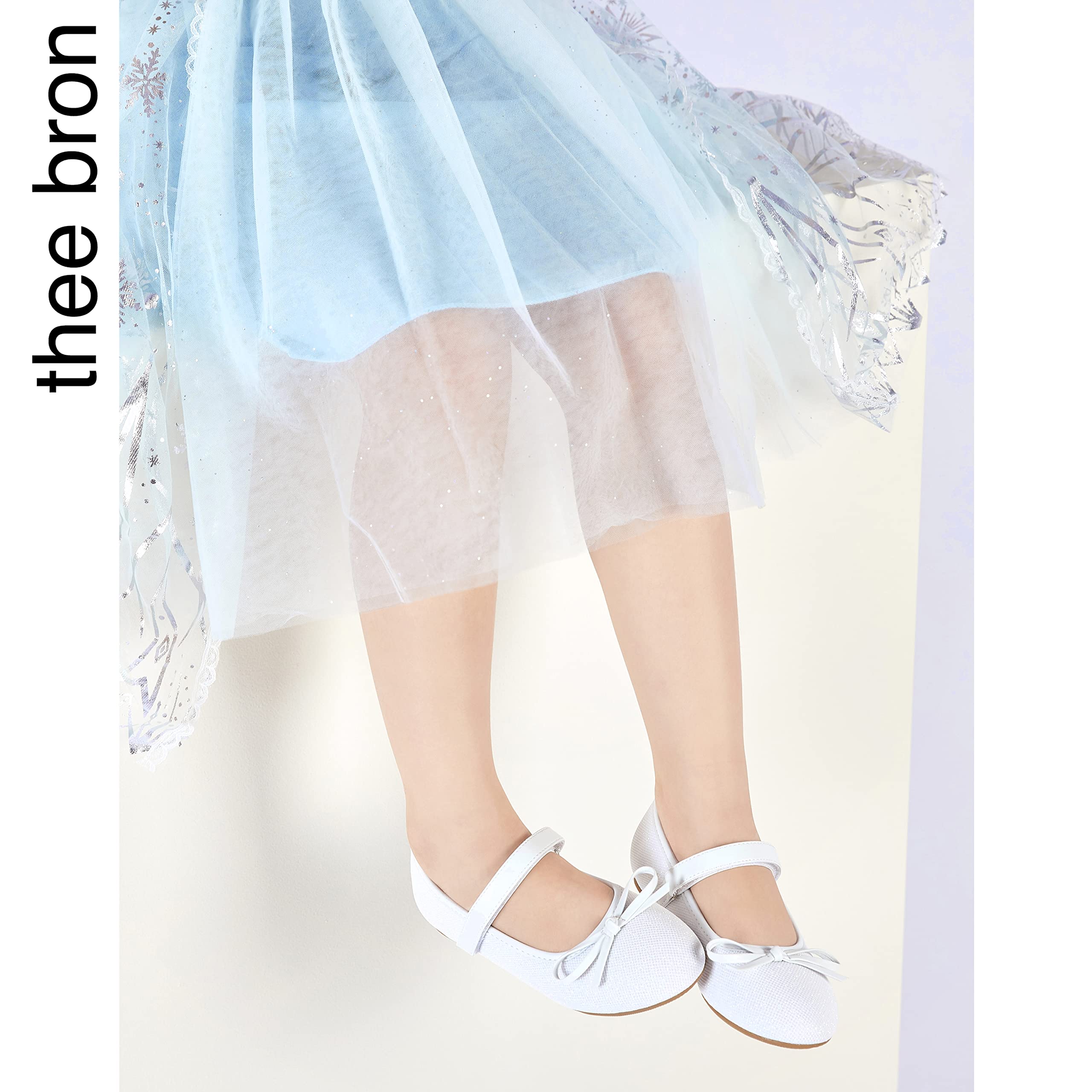THEE BRON Toddler Girls Mary Jane Flats - Cute Ballerina Dress Shoes for Little Girls | Perfect for Weddings, Parties & Special Occasions