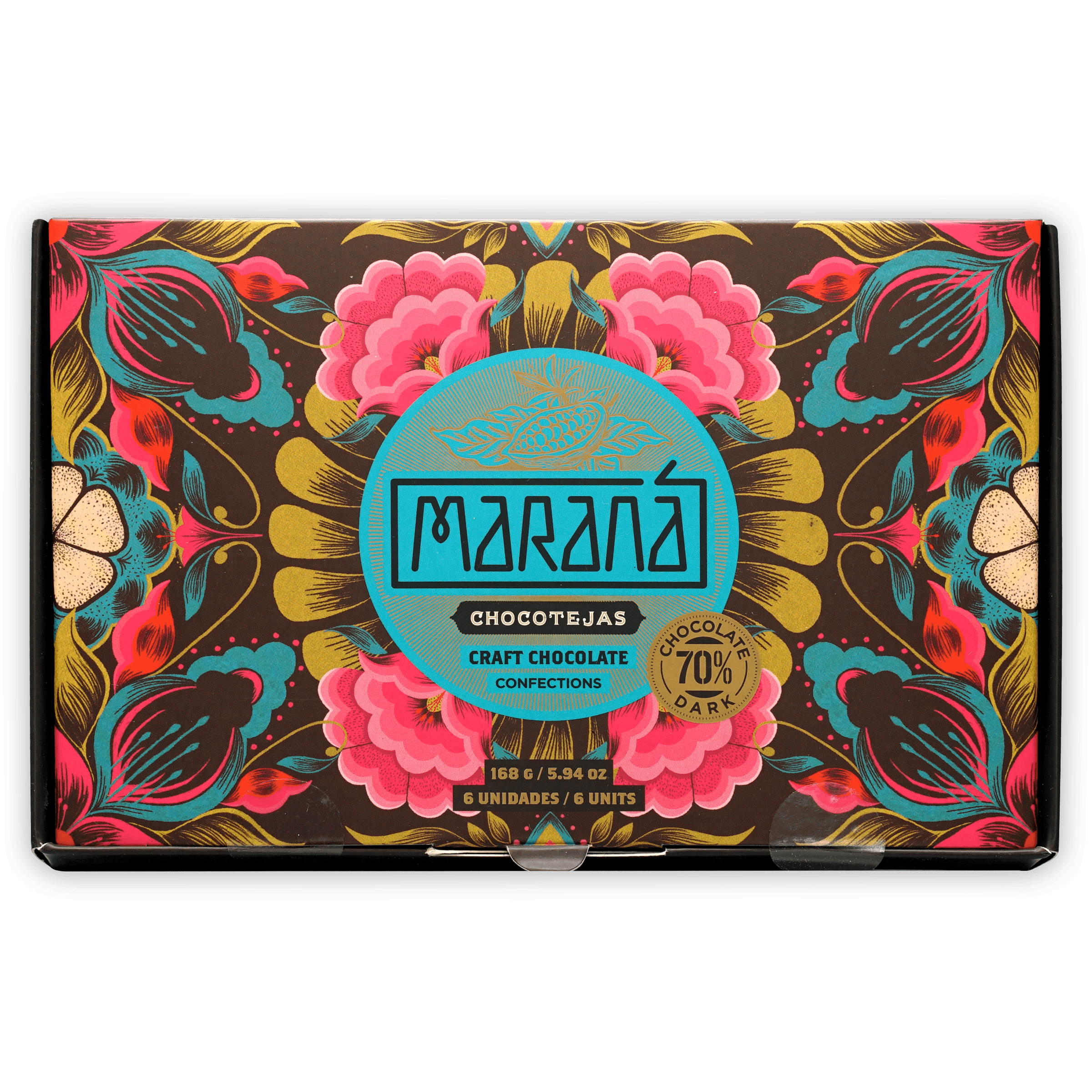 Authentic Peruvian Marana Chocotejas Bon Bons - Deluxe 6-Piece Gift Box | Premium Chocolate Truffles with Pecans & Manjar Blanco | Perfect for Holidays, Birthdays & Corporate Gifts