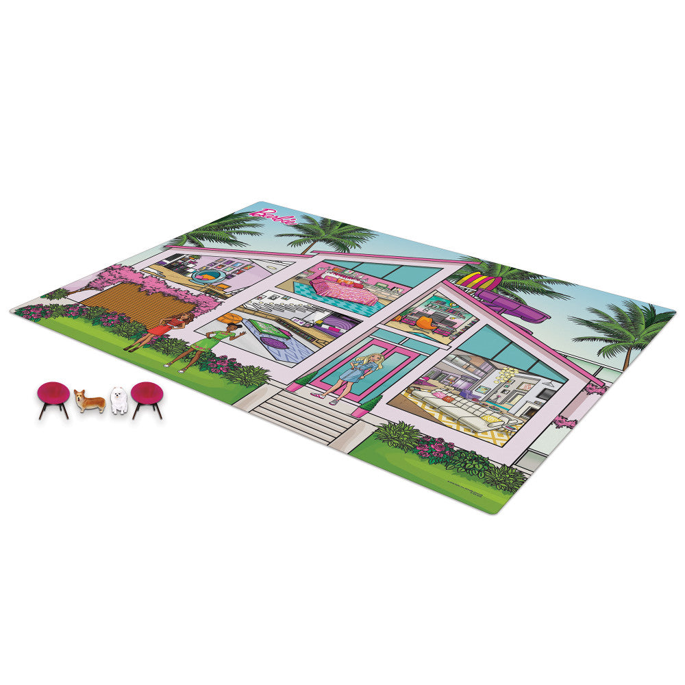 Barbie Dream House Jumbo Imaginmat with Playful Pups - Large Interactive Play Mat for Kids, Perfect for Pretend Play & Storytelling at Home or Preschool