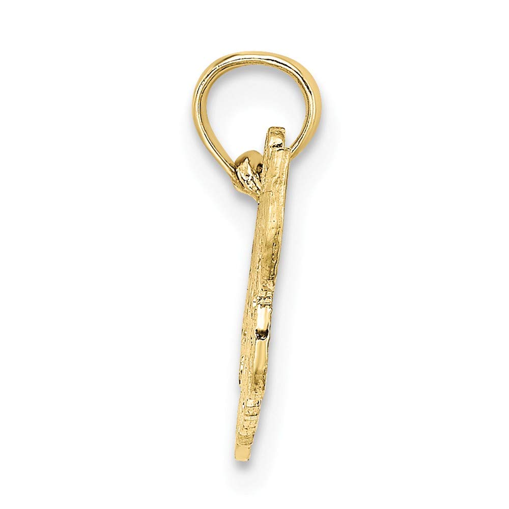 10K Yellow Gold Hockey Mom Pendant Necklace - Elegant Sports Jewelry Gift for Hockey Moms & Players - Perfect for Games, Practices & Team Celebrations