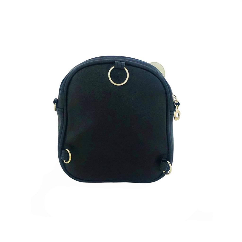 Glitter Bunny Backpack for Women & Girls - Cute Black Sparkly School Bag, Travel Daypack for College, Work, Gym & Everyday Use