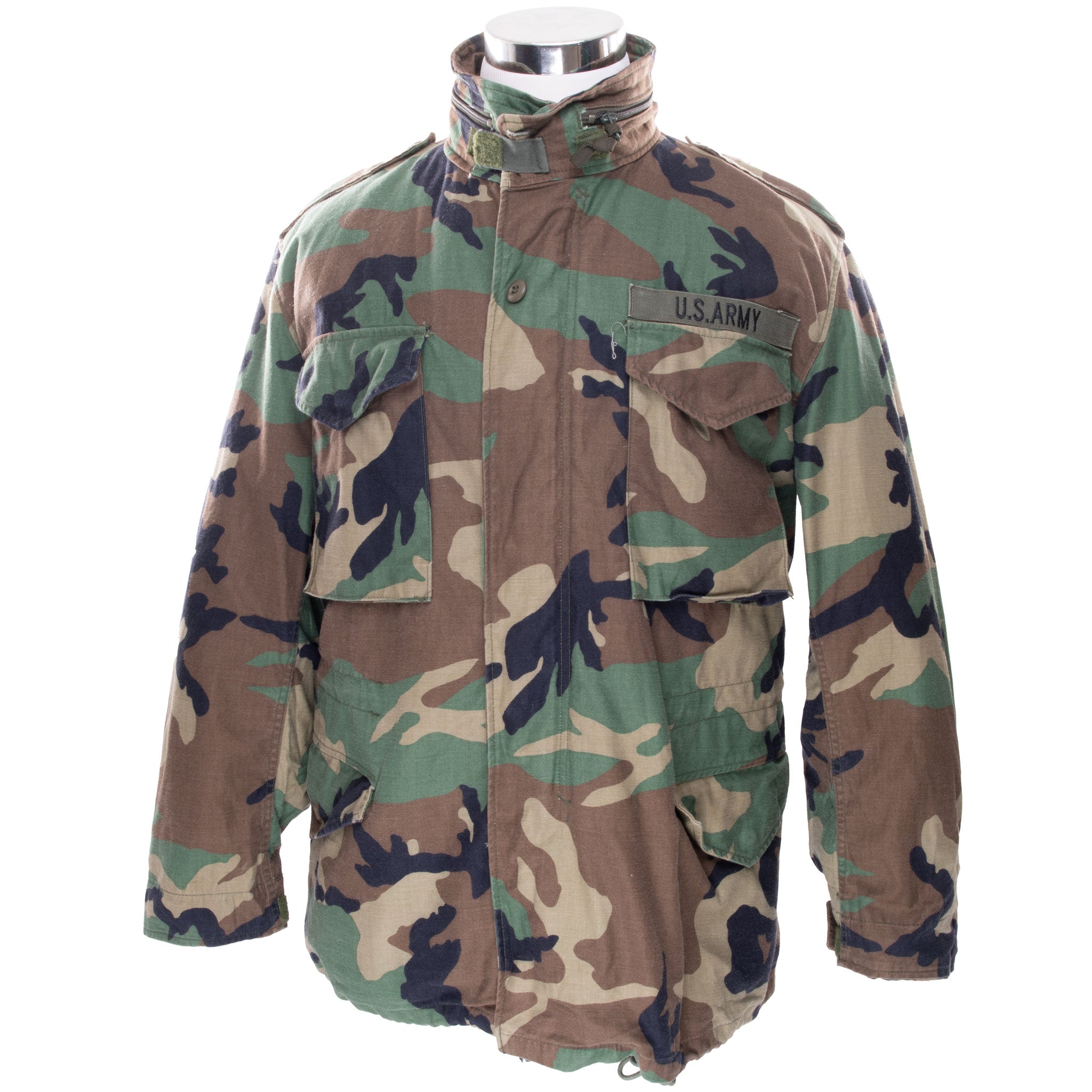 Vintage US Army M65 Woodland Camo Field Jacket - 1999 Medium Regular Size - Military Surplus Outerwear for Hunting, Hiking & Outdoor Adventures