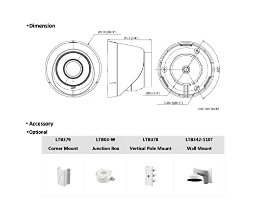 LT Security CMIP1042W-28MA 4MP Outdoor Security Camera with Motion Detection & Tracking, 2.8mm Lens, IP66 Weatherproof - Ideal for Home Surveillance, Business Monitoring & Night Vision Security