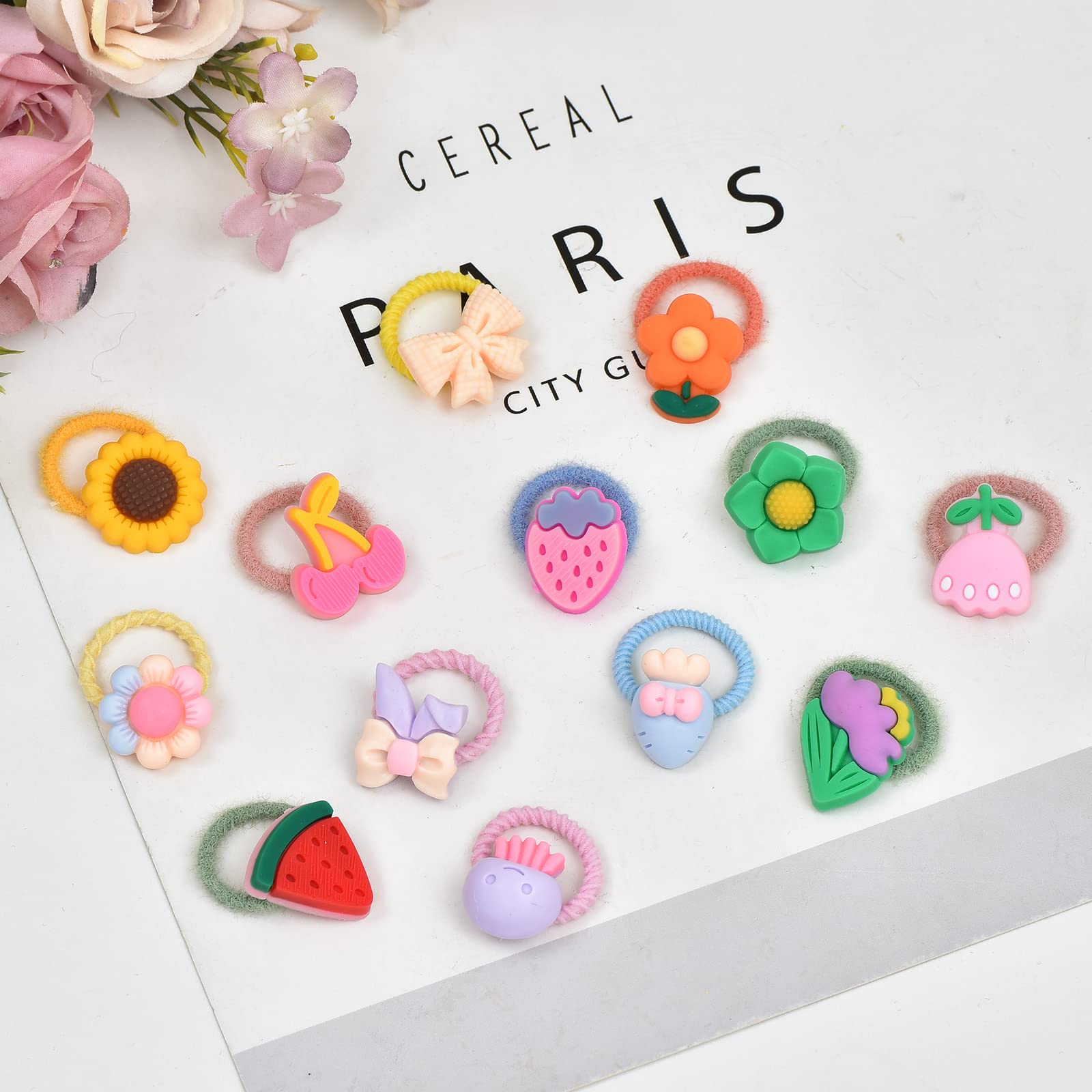 70Pcs Cute Small Baby Hair Ties - Colorful Elastic Hair Bands for Girls & Toddlers | Soft Ponytail Holders for Daily Use, School, Parties & Special Occasions