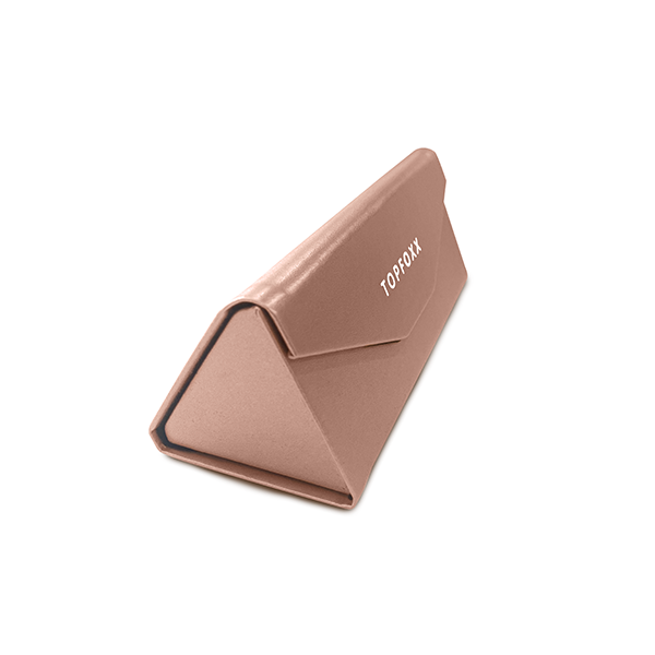 Foldable Sunglasses Case Rose Gold - Compact & Protective Eyewear Holder for Travel, Beach & Outdoor Activities
