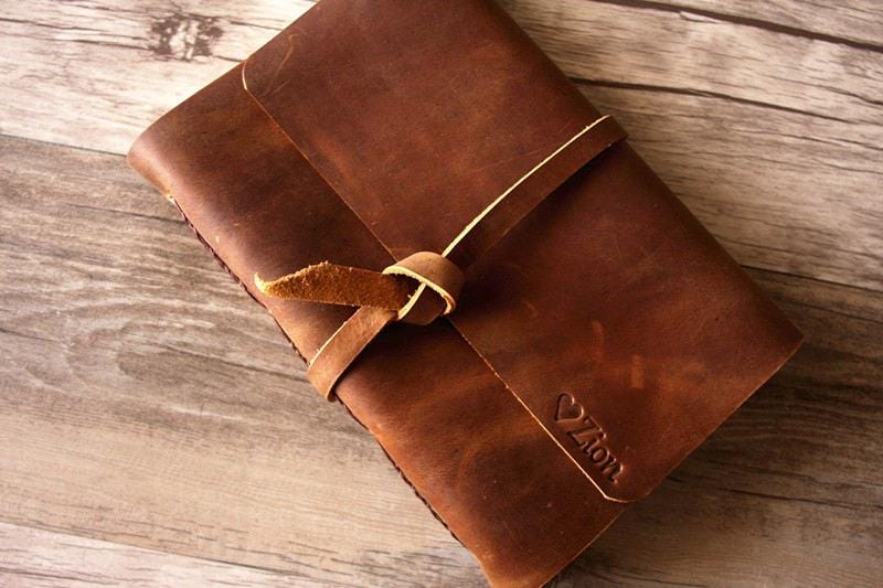 Handmade Vintage Leather Sketchbook Journal - Premium Leather Bound Notebook for Artists & Writers - Perfect for Drawing, Sketching & Note Taking