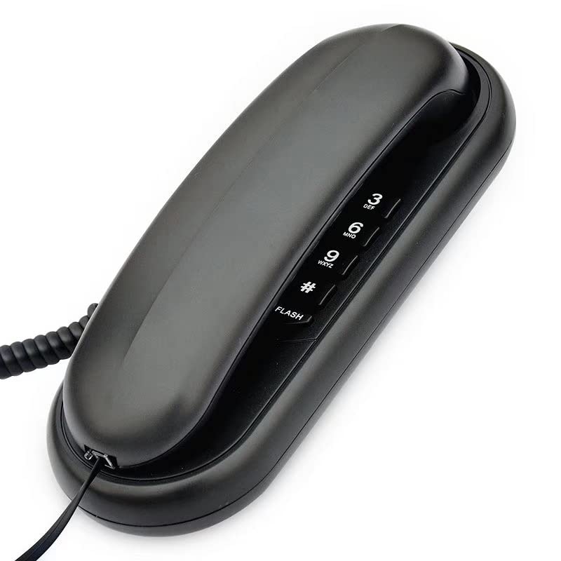 Best Corded Landline Phone for Home & Office - Wall Mountable Black Telephone for Hotel, Bank, Call Center | Reliable Communication Solution