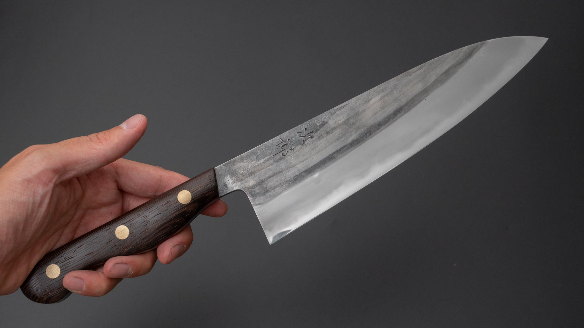 Premium Jiro Tsuchime Yo Gyuto 210mm Japanese Chef Knife with Tagayasan Handle - Professional Kitchen Knife for Sushi, Meat Cutting & Culinary Arts (#502)