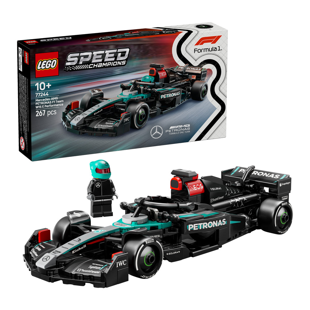 LEGO Speed Champions Mercedes AMG F1 W15 Race Car Building Set (77244) - F1 Racing Toy for Kids & Adults, Perfect for Play & Display - Birthday Gift & Collector's Item for Formula 1 Fans