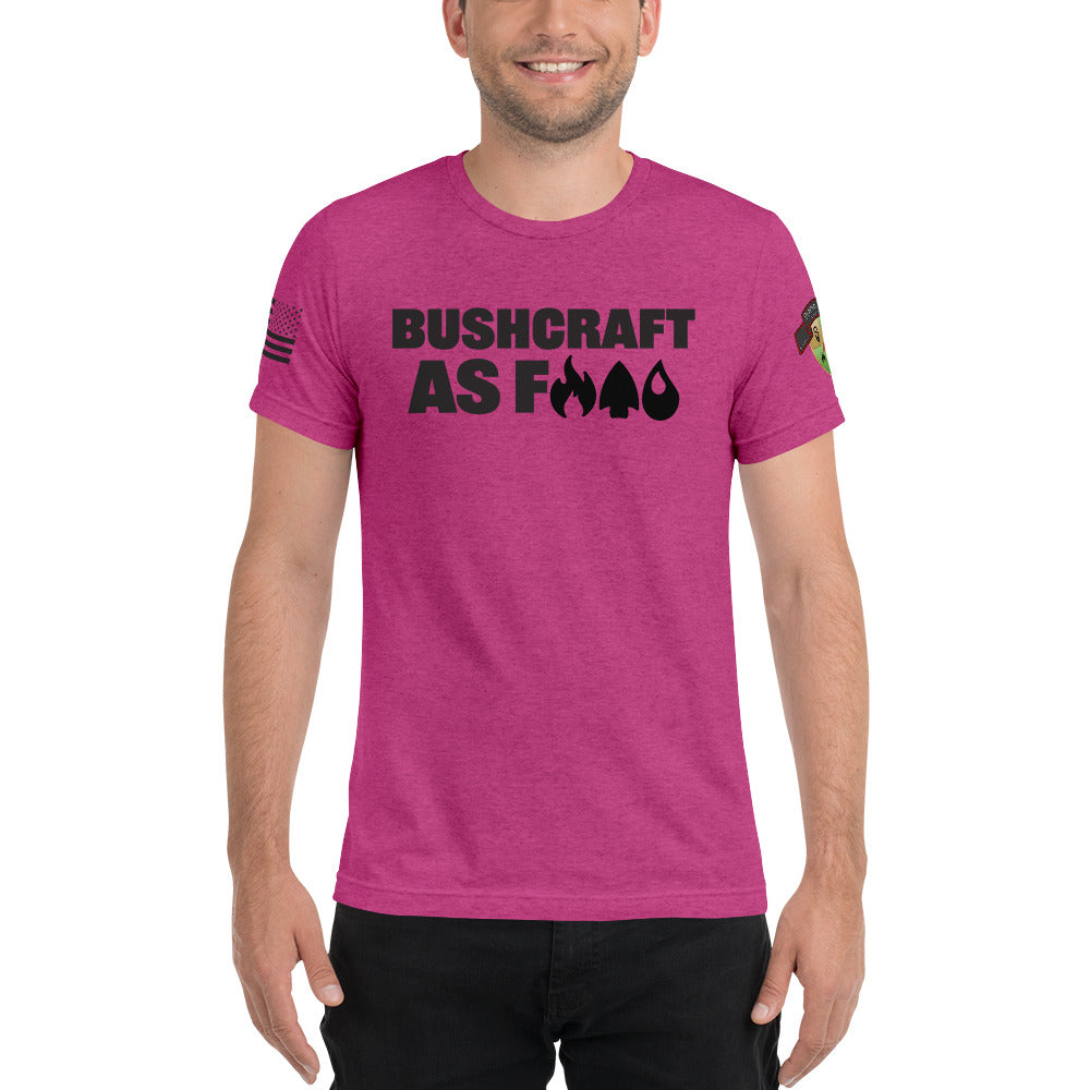 Bushcraft AF Short Sleeve T-Shirt for Men - Outdoor Adventure & Camping Shirt - Durable Quick-Dry Hiking Tee for Summer Activities